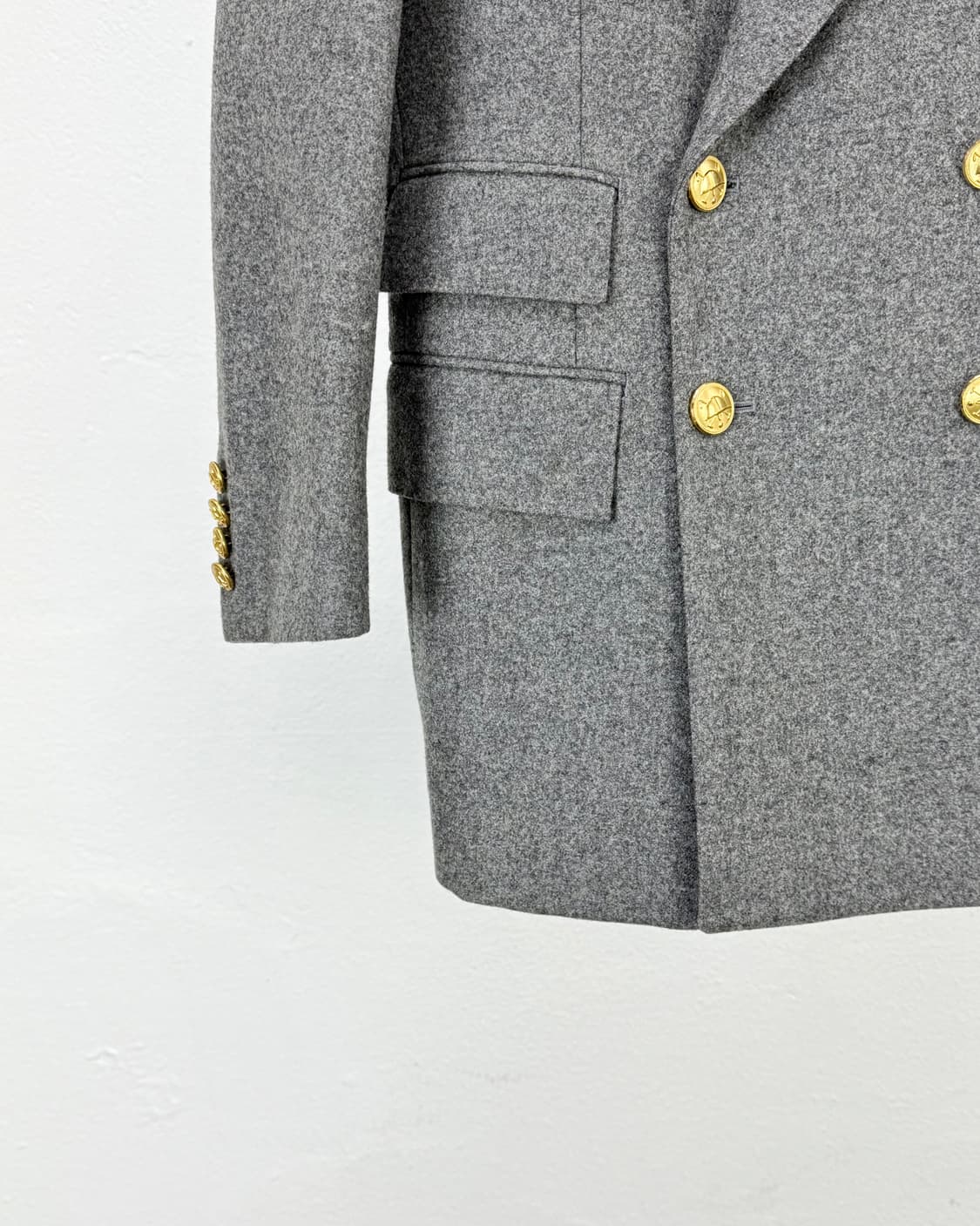 폴로 랄프로렌 모스 그레이 울 금장 더블 브레스티드 블레이저 자켓 상품이미지4