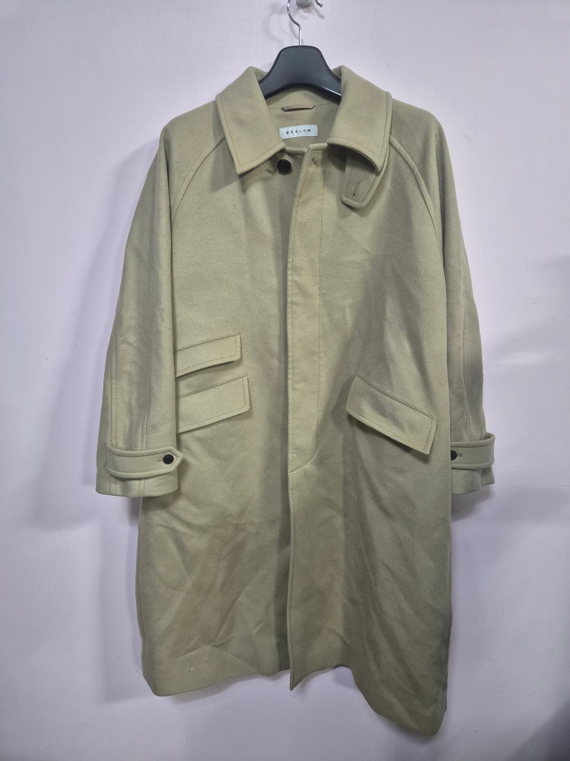 BESLOW 에스옴 베이지 롱 코트 상품이미지2