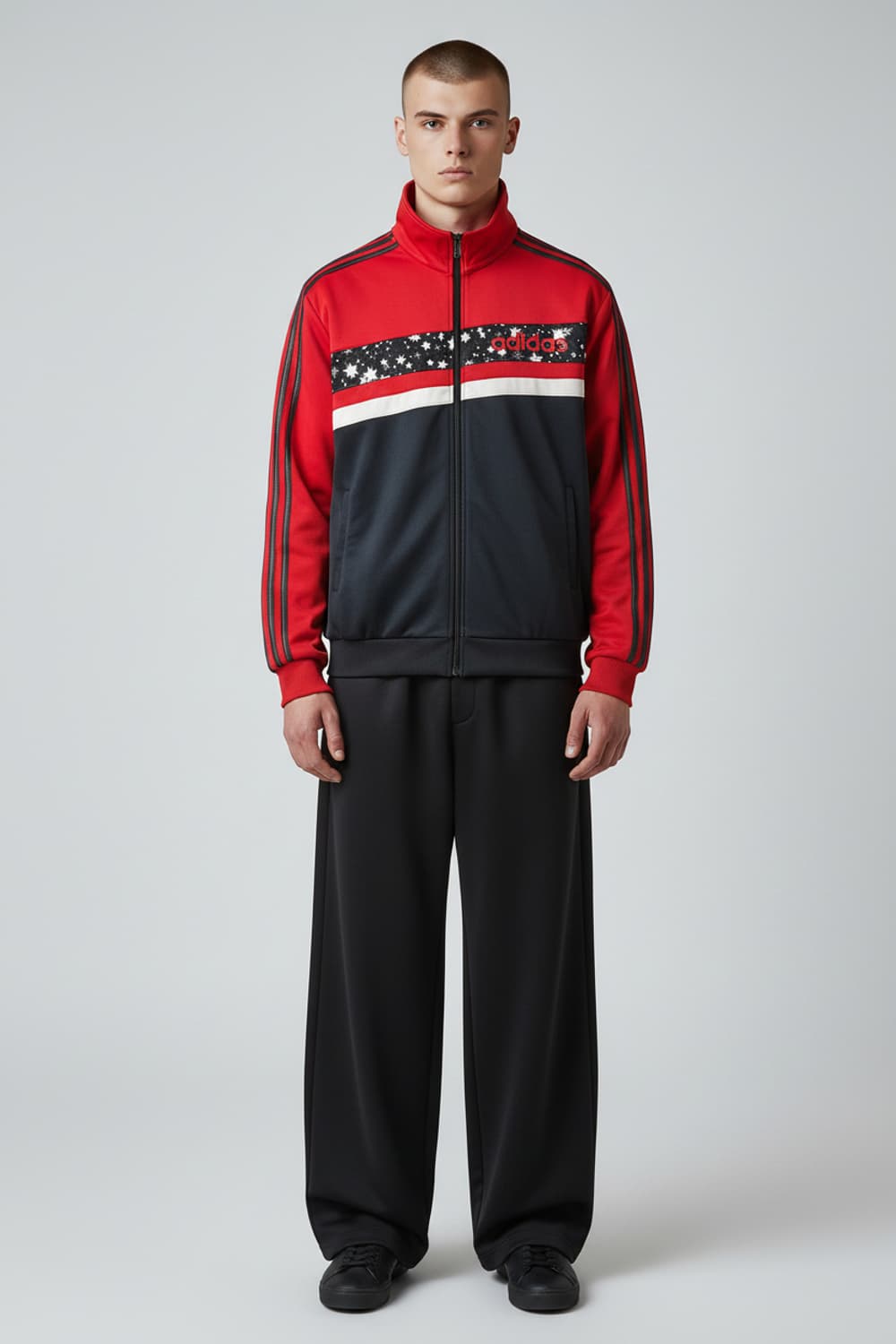 [105] 아디다스 레드 00s 스타패턴 니트 트랙탑 져지 상품이미지3