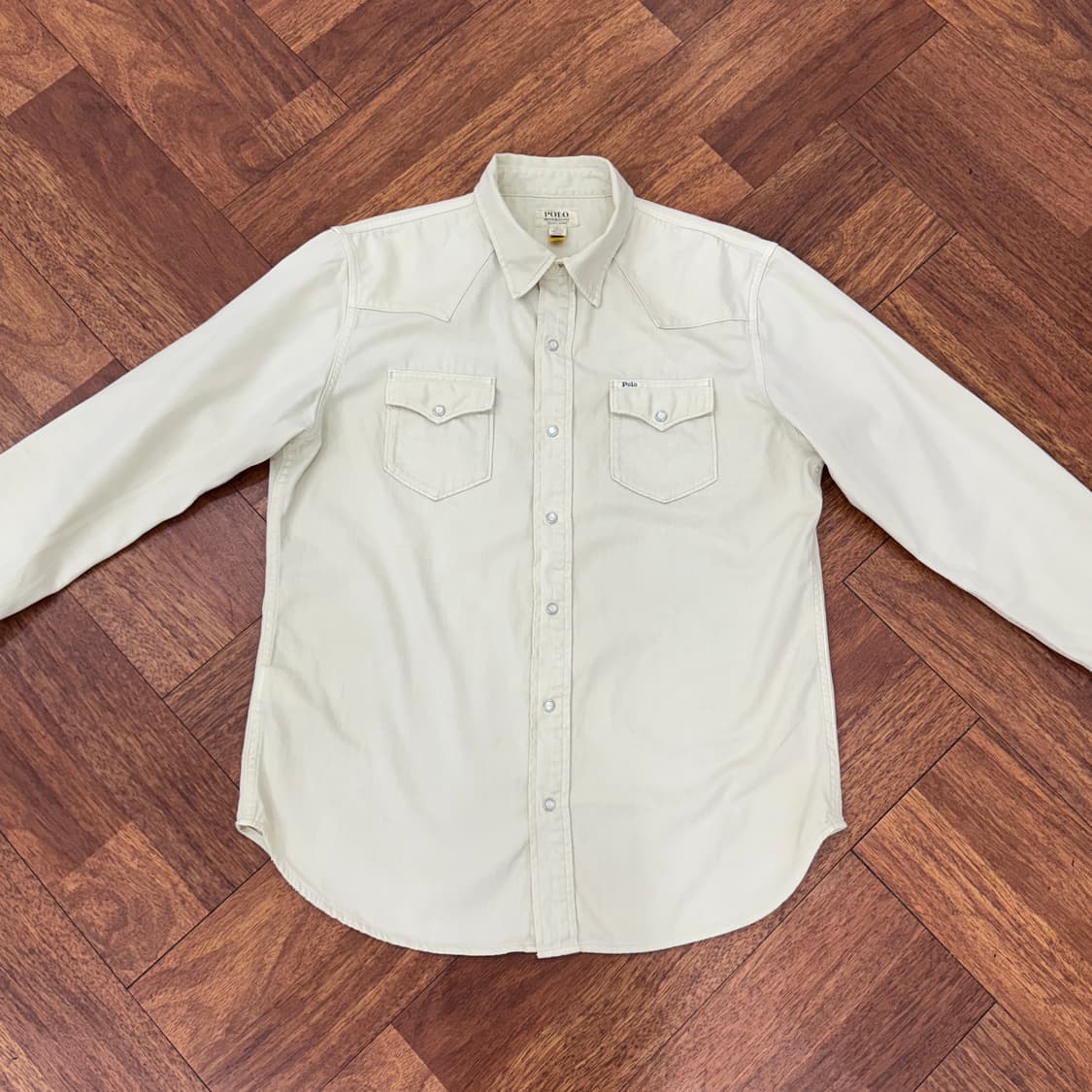L 폴로 랄프로렌 데님앤서플라이 베이지 웨스턴 남방 셔츠  상품이미지3