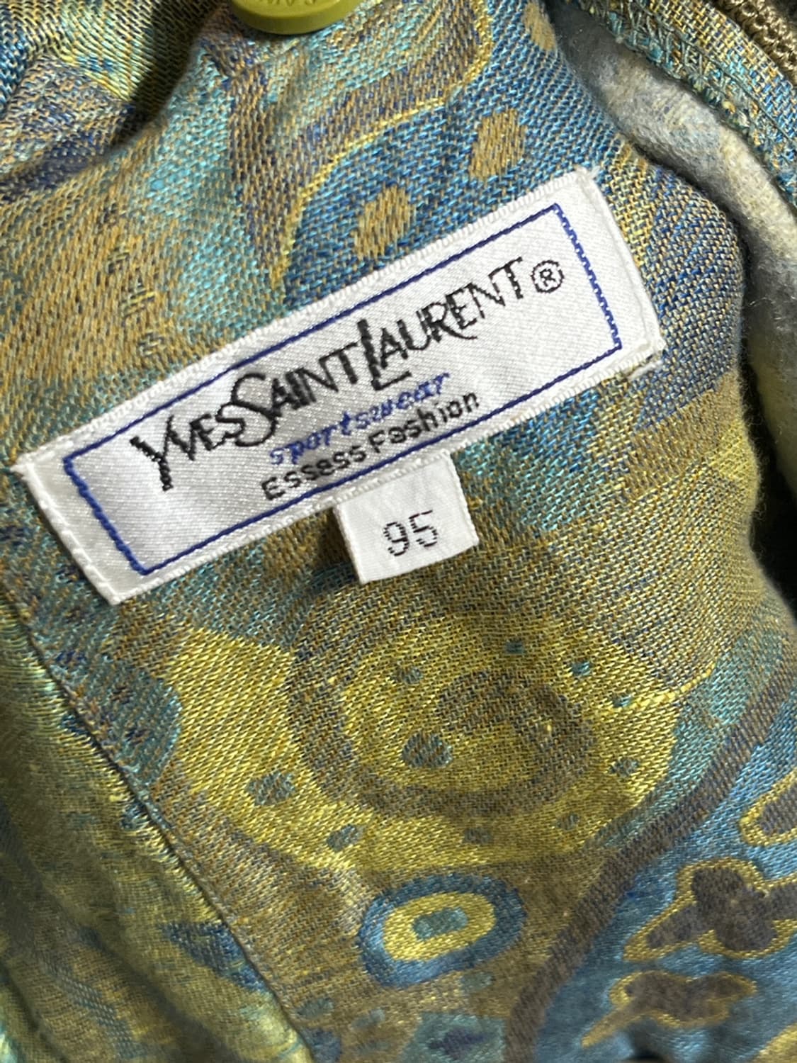 입생로랑 아카이브 패턴 블루종 자켓 상품이미지6