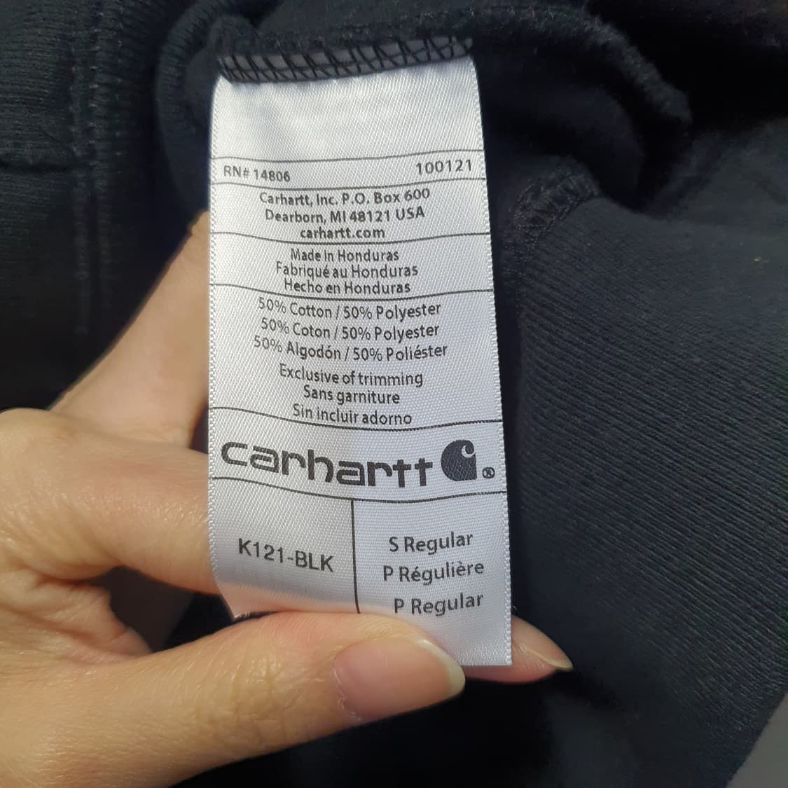 칼하트 오리지널 블랙 후드티  상품이미지5