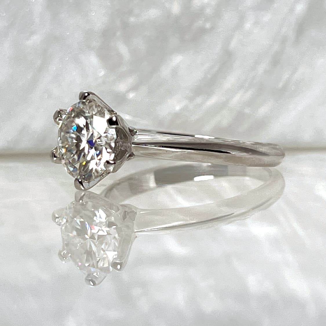 *새상품* 모이사나이트 브릴리언트 컷 6프롱 솔리테어 은반지 상품이미지6