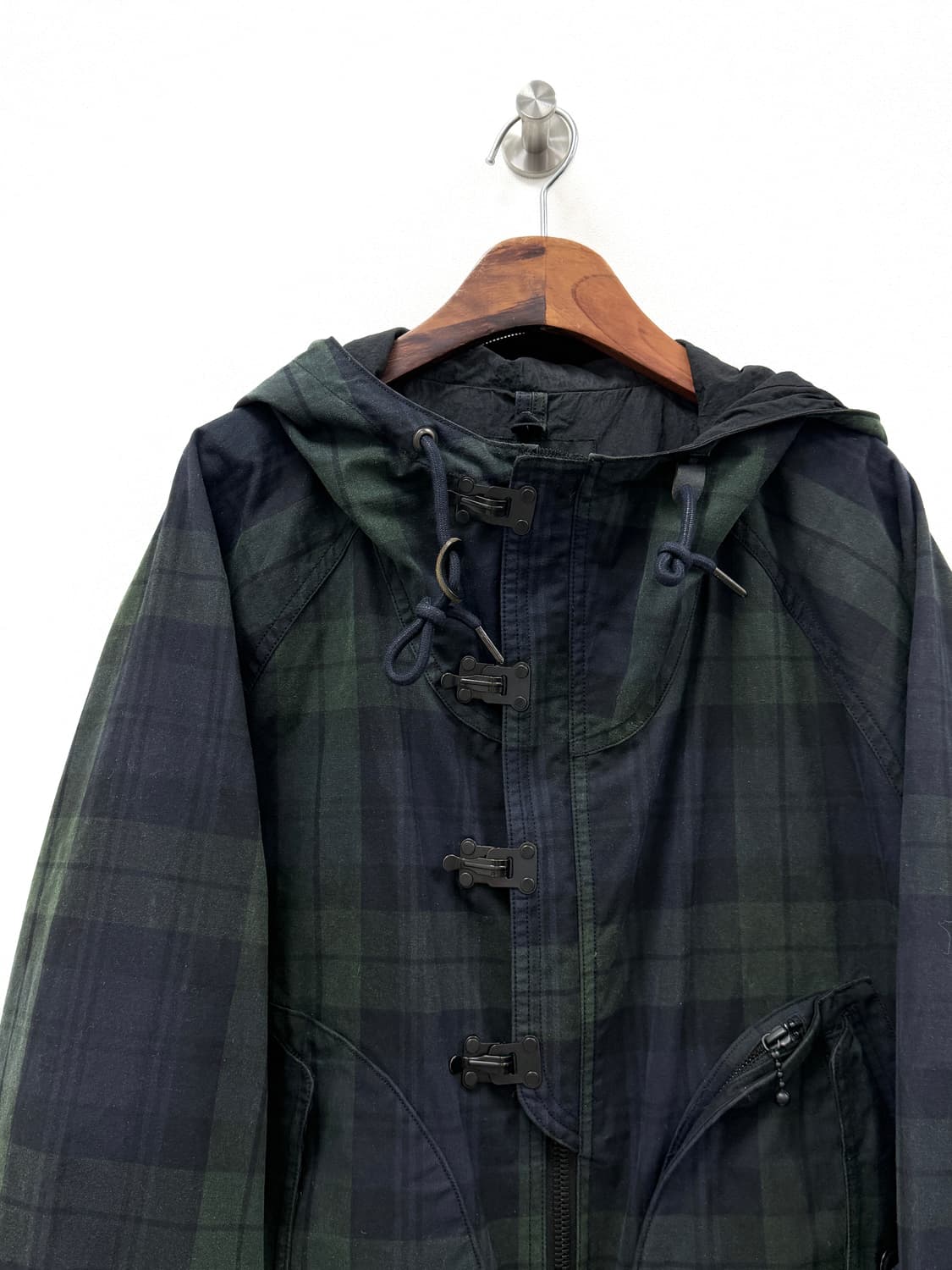 이스트로그 밀레레인 체크 후드 덱 자켓 블랙워치 상품이미지2