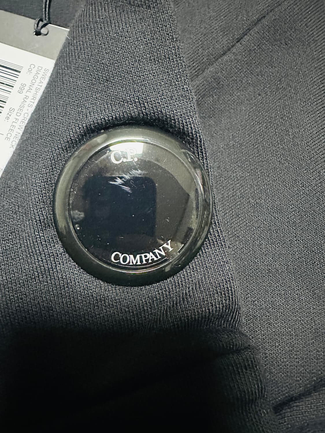 [L] CP 컴퍼니 플리스 크루넥 렌즈 스웨트 셔츠 맨투맨 블랙 상품이미지6