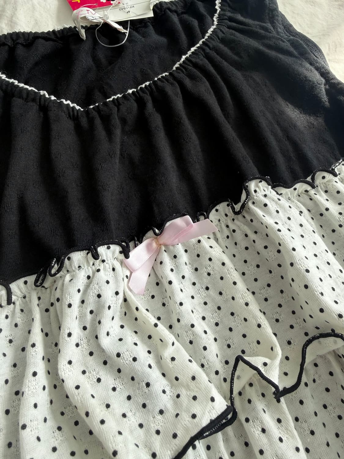 러블리 긱시크 도트 캉캉 슬리브리스 (새상품) 상품이미지7