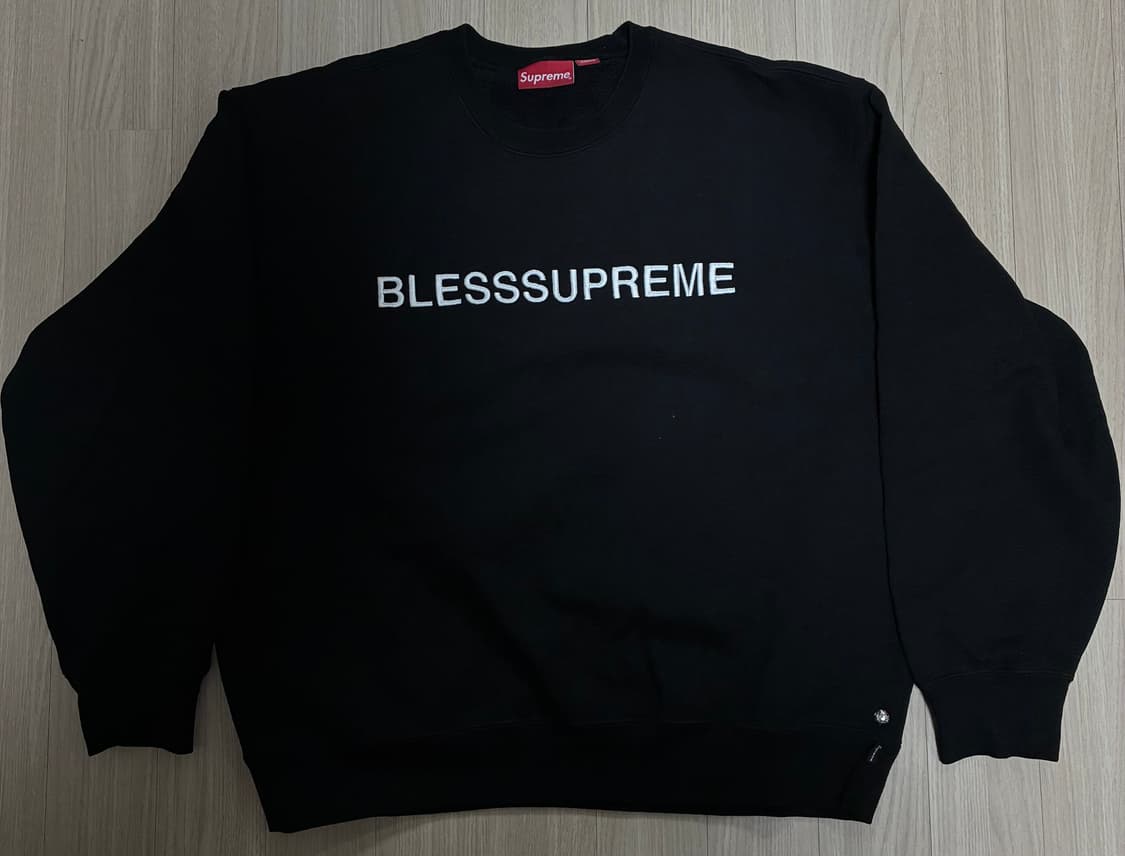슈프림 블레스 크루넥 맨투맨 블랙 L 상품이미지1