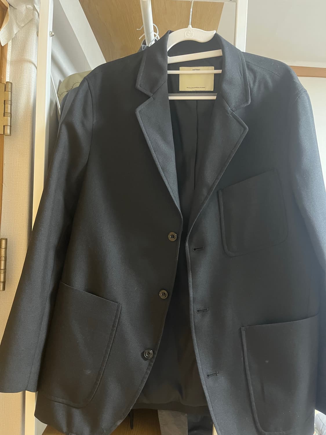 포터리 울 스포츠 셋업 블랙 판매합니다 상품이미지1