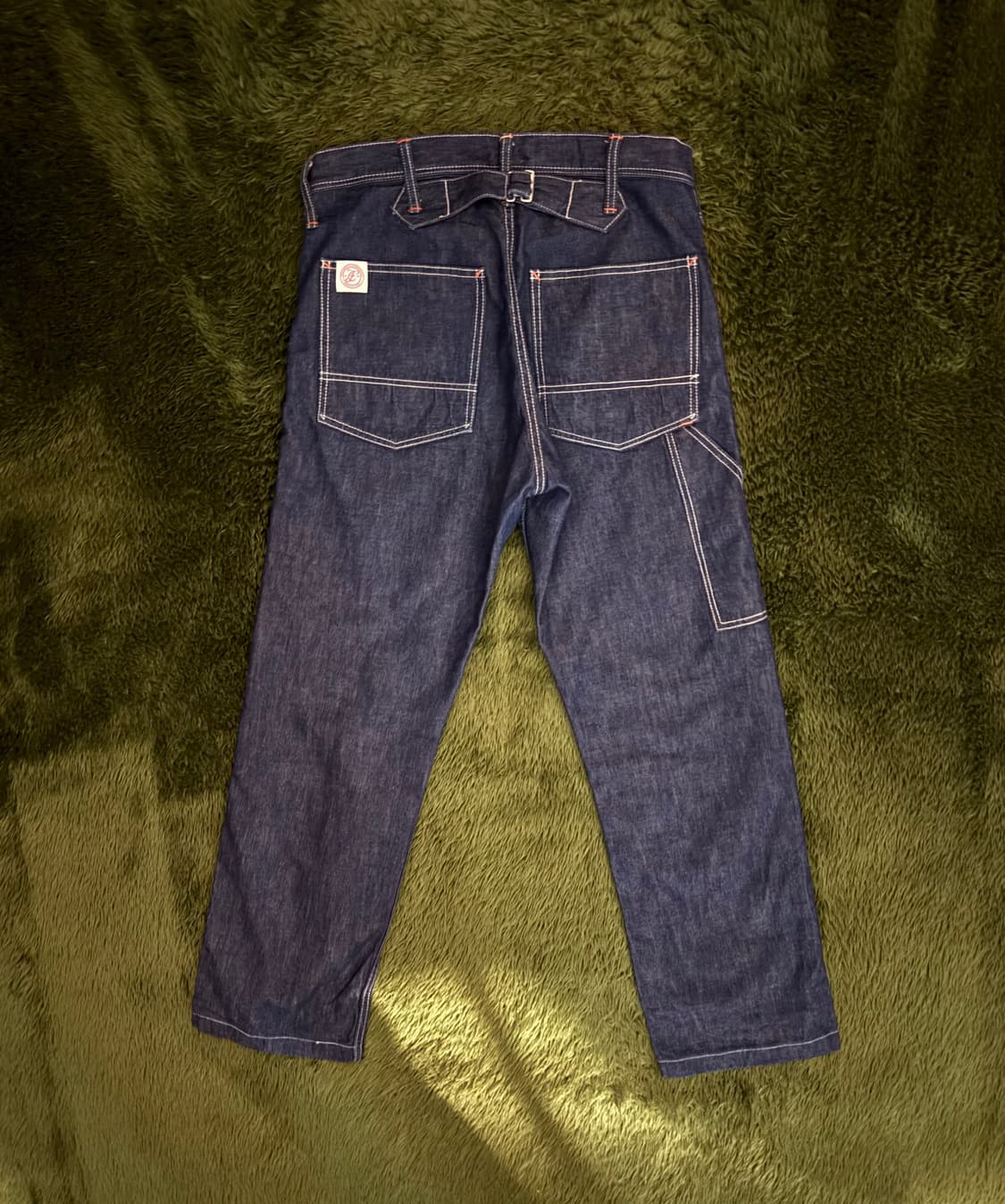 [30] 풀카운트 더블니 포켓 디테일 신치백 워크 팬츠 인디고 상품이미지8