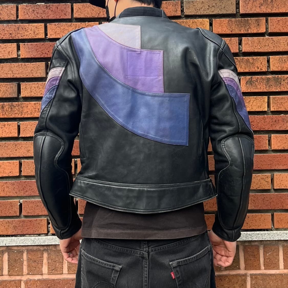 90s 빈티지 올드 가죽 레이싱 자켓 (95) 상품이미지9