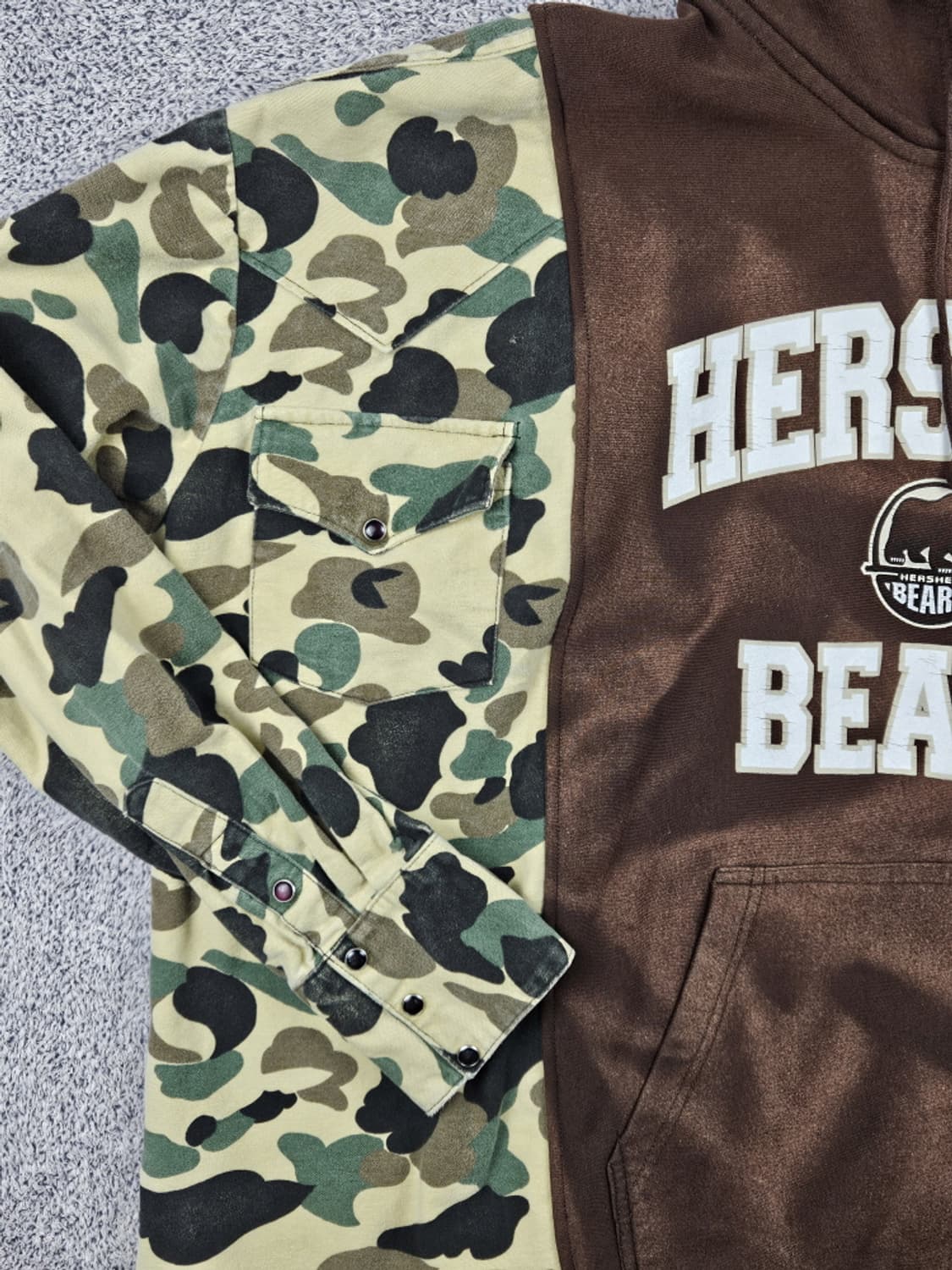 레이어컷 믹스드 카모X허쉬베어 커스텀 후디 (상세설명참조)/ 10222 상품이미지6