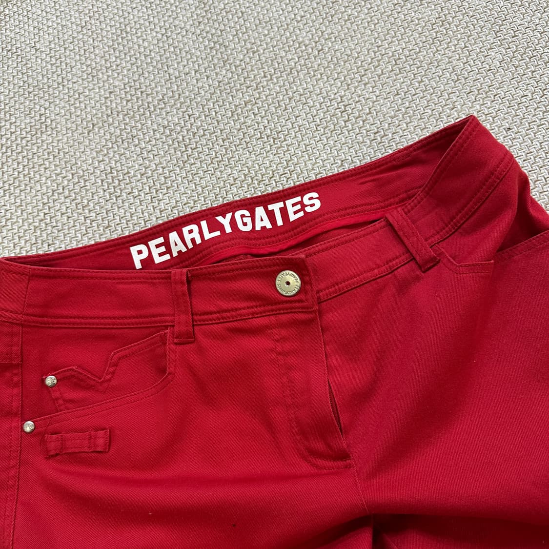 20 파리게이츠 레드컬러 골프 팬츠 331D 상품이미지2