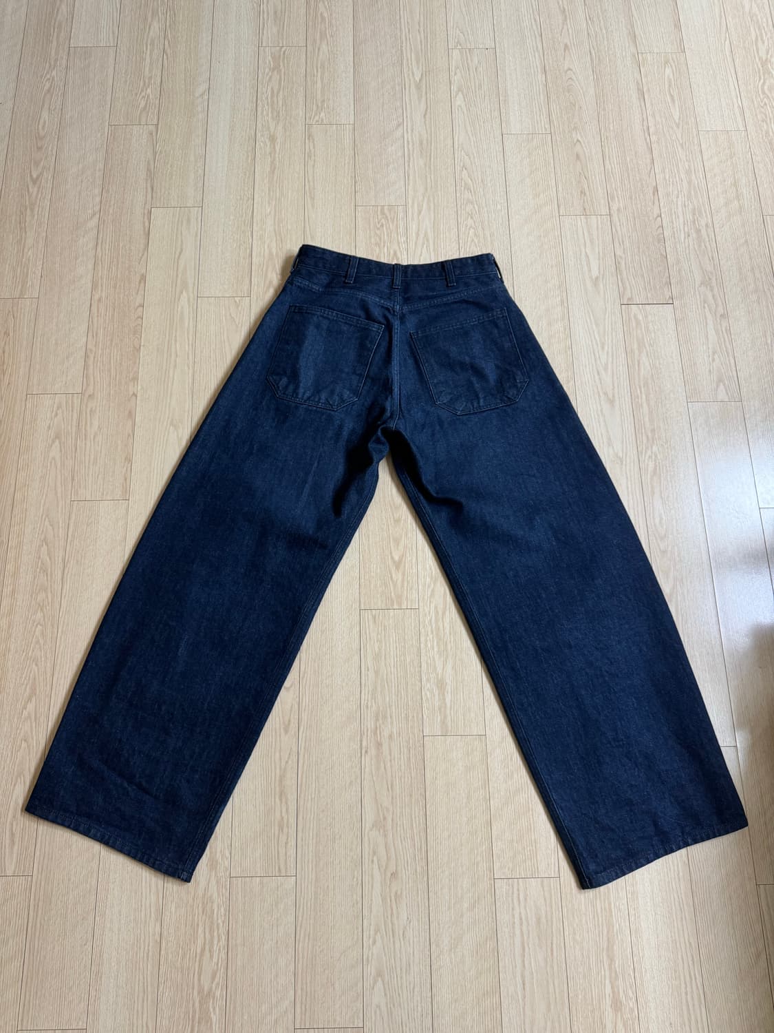 해칭룸 와커진 (와이드 커브진) 워시드 인디고 3사이즈 상품이미지3