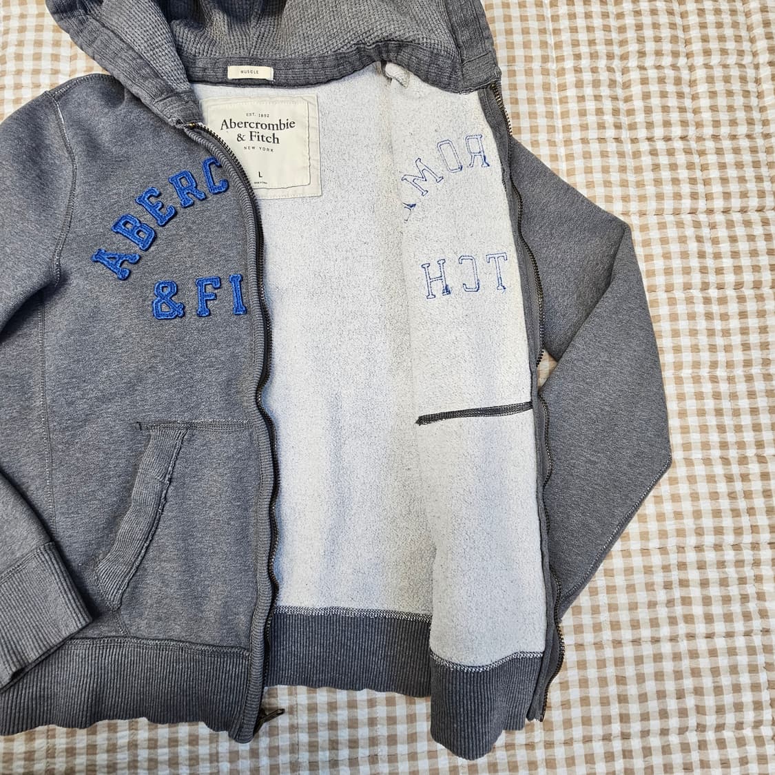 아베크롬비앤피치 기모 후드집업 자켓 남자100 상품이미지5