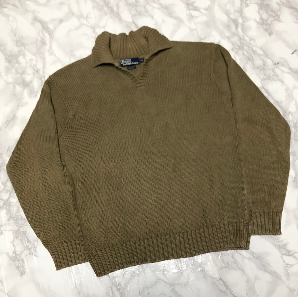 폴로 랄프로렌 니트 카키 희귀 상품이미지1