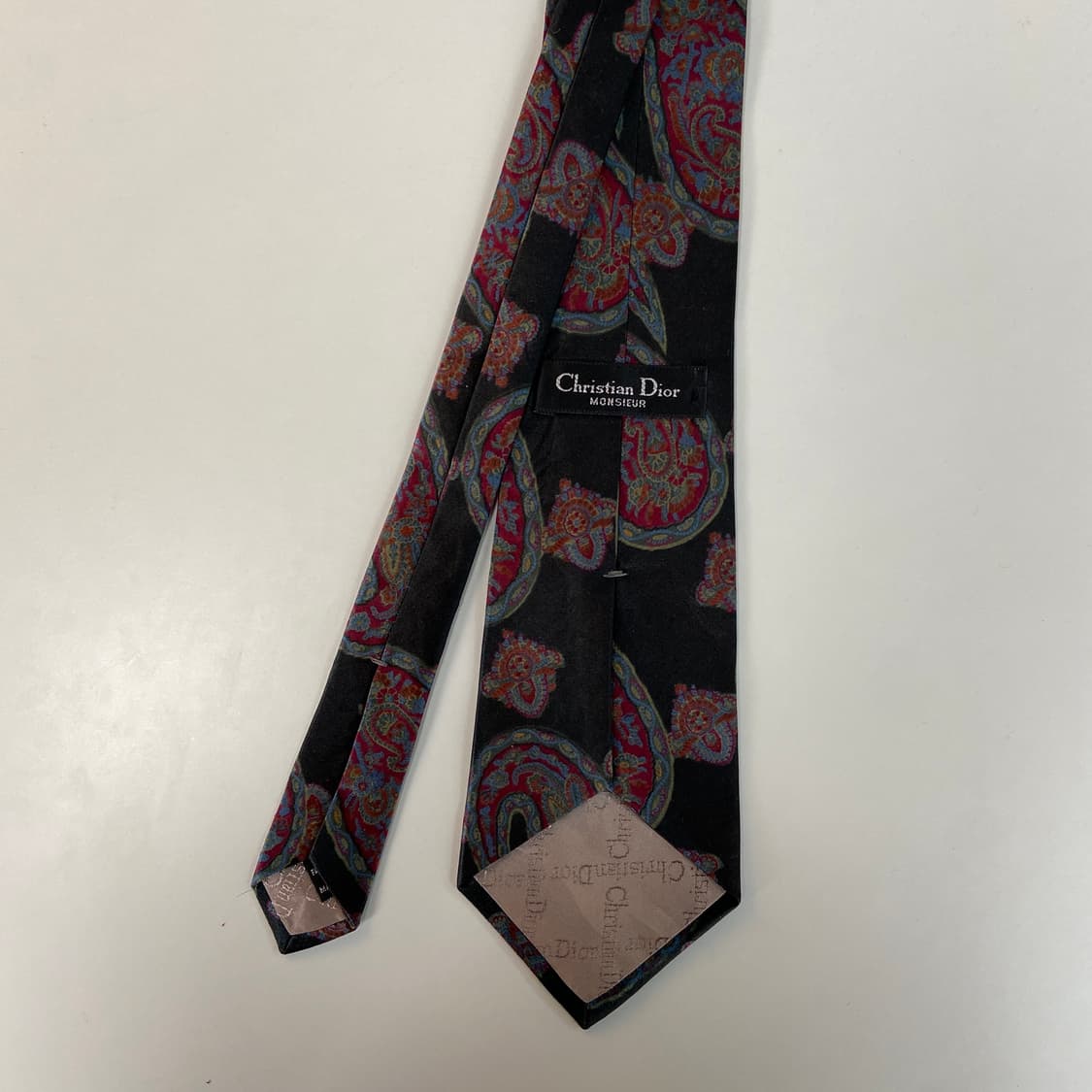 크리스찬 디올 (DIOR) 페이즐리 빈티지  정품 명품넥타이 상품이미지3