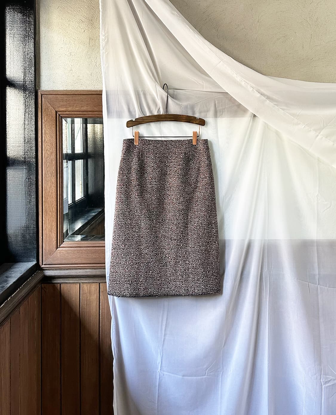 BURBERRY LONDON tweed pleated skirt 상품이미지8