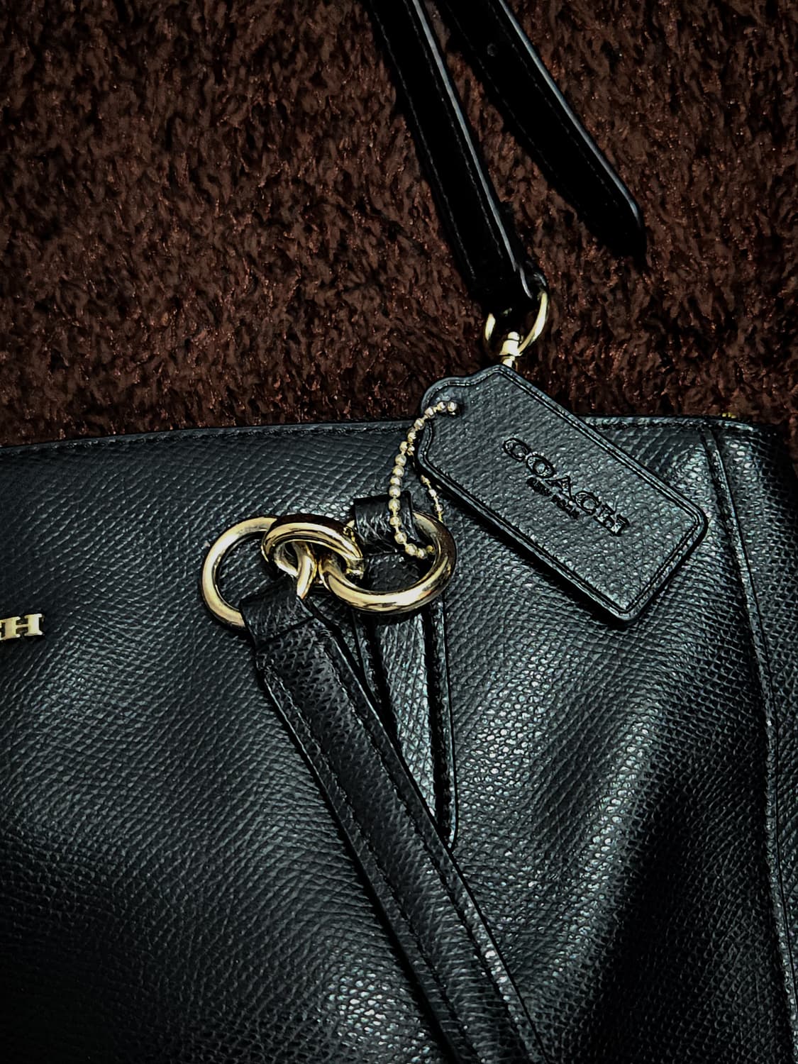 COACH 코치 가죽 캐리올 숄더 크로스백 블랙 상품이미지3