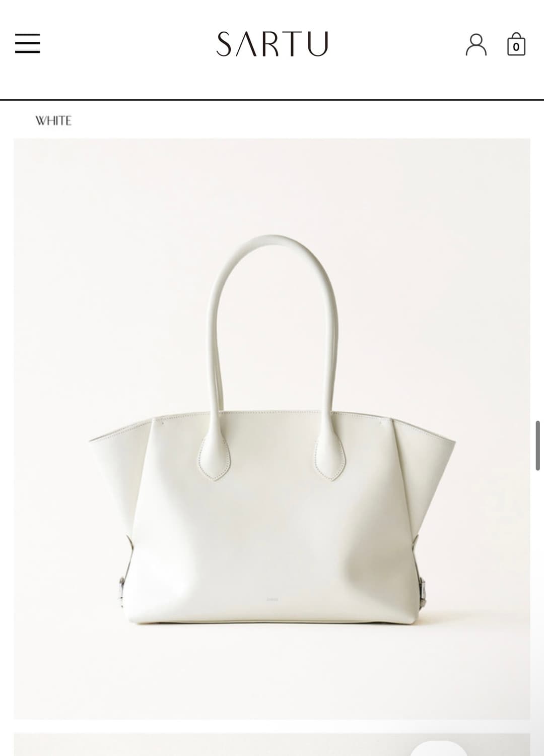 (1회 착용) 사르투 타이 숄더백 화이트 상품이미지1