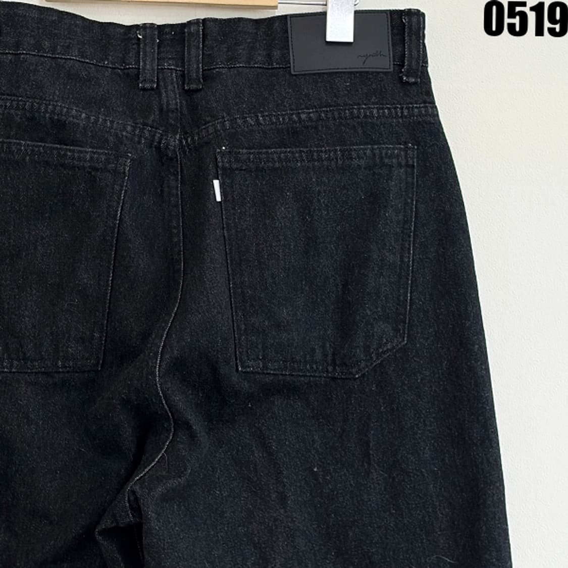 유스 블랙 워싱 와이드 카펜터 데님 팬츠 L 0519 상품이미지9