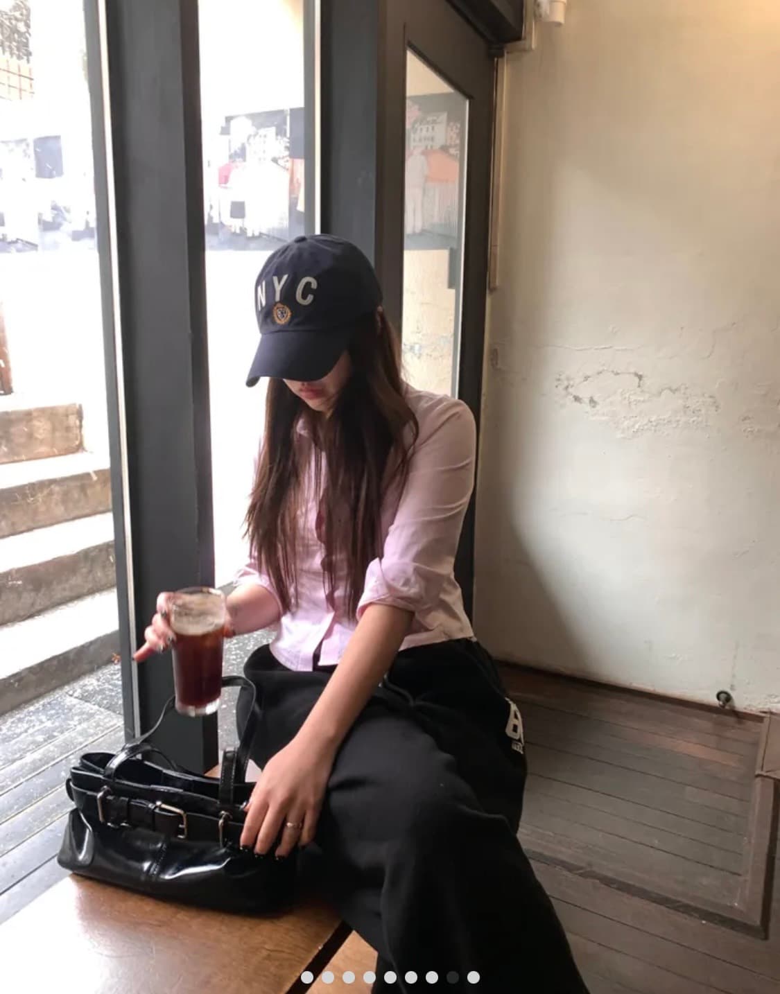 하이원스 스트라이프 셔츠 핑크 상품이미지3