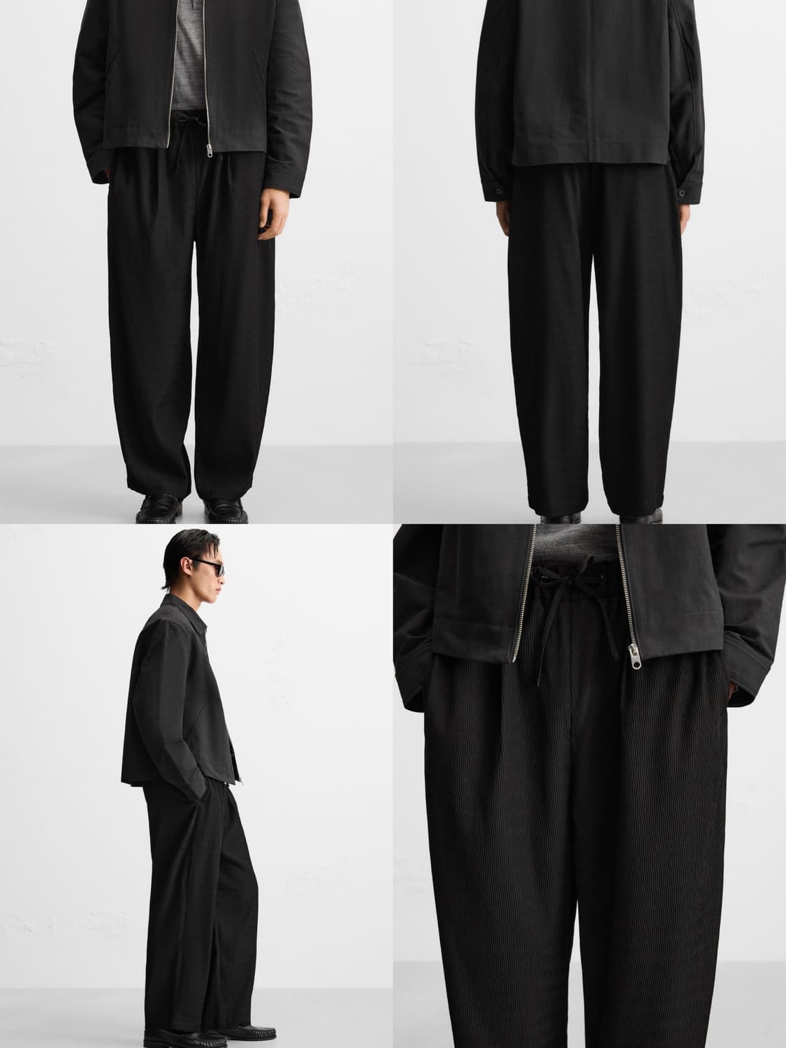 ZARA(자라) 밴딩지짐이 턱 디테일 여름바지 상품이미지2