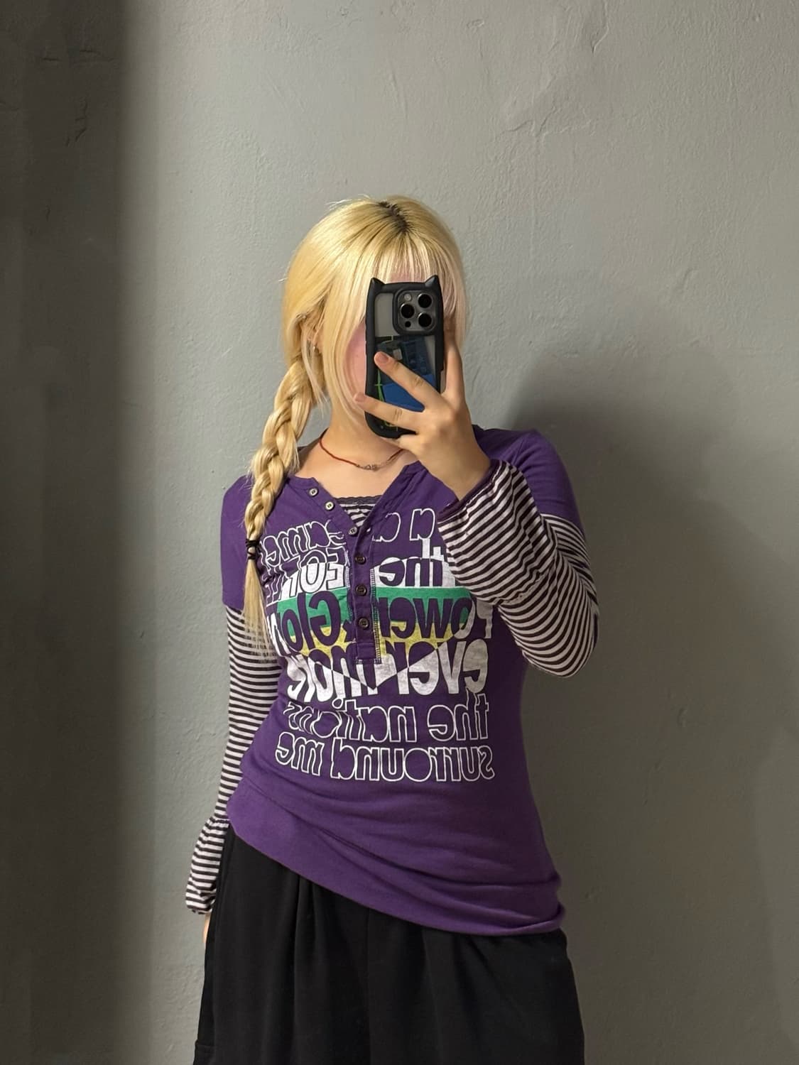 Kawaii top +long sleeve set 상품이미지1
