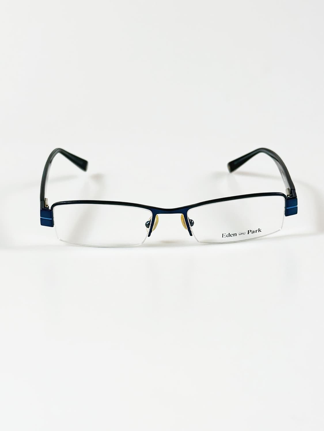 90s EDEN PARK 네이비 스퀘어 메탈 반무테 빈티지 안경 상품이미지1