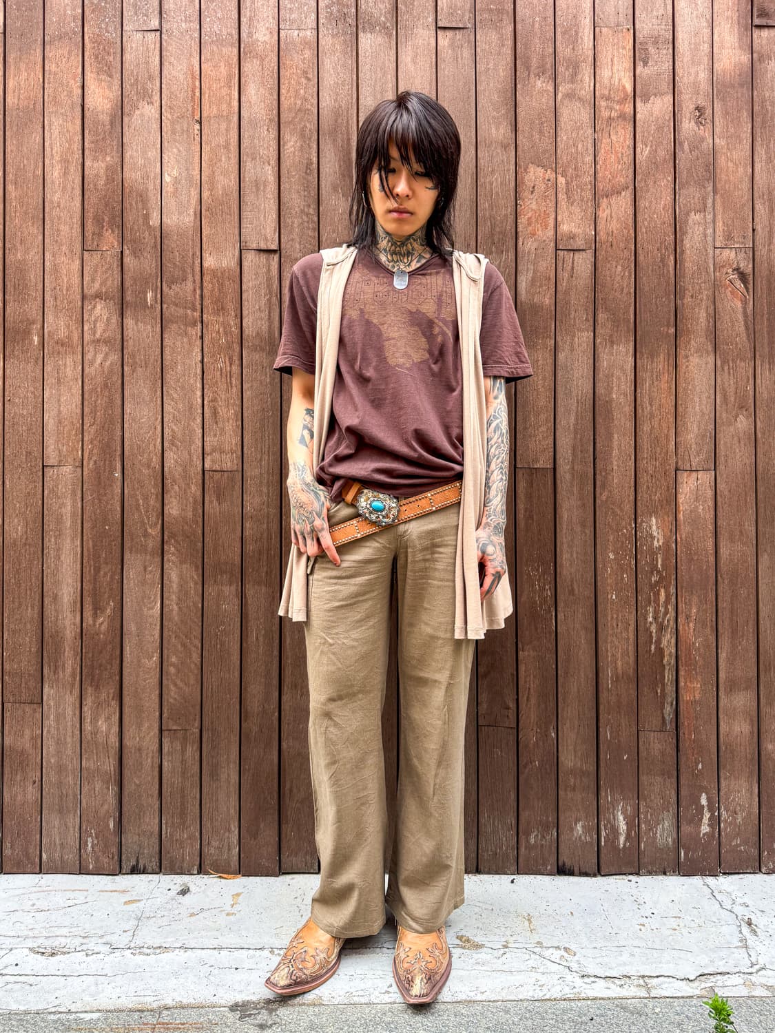 Vintage Wide Cargo Flare Pants 상품이미지1