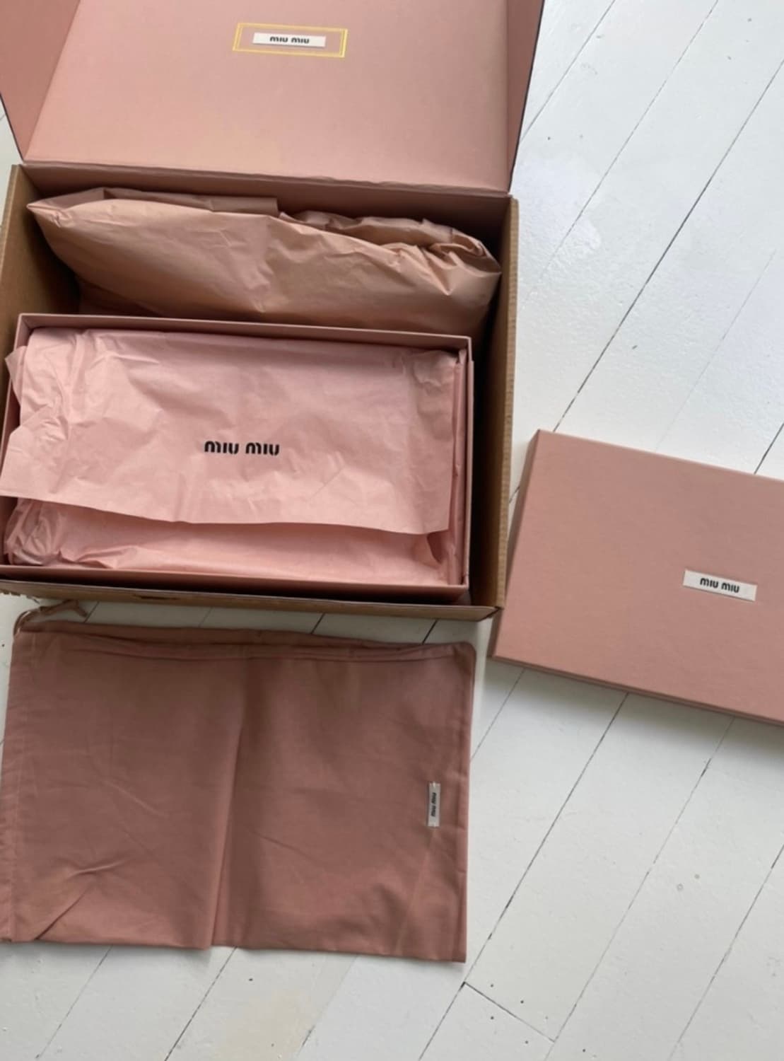 미우미우 발레리나 플랫 새틴 화이트 38 상품이미지5