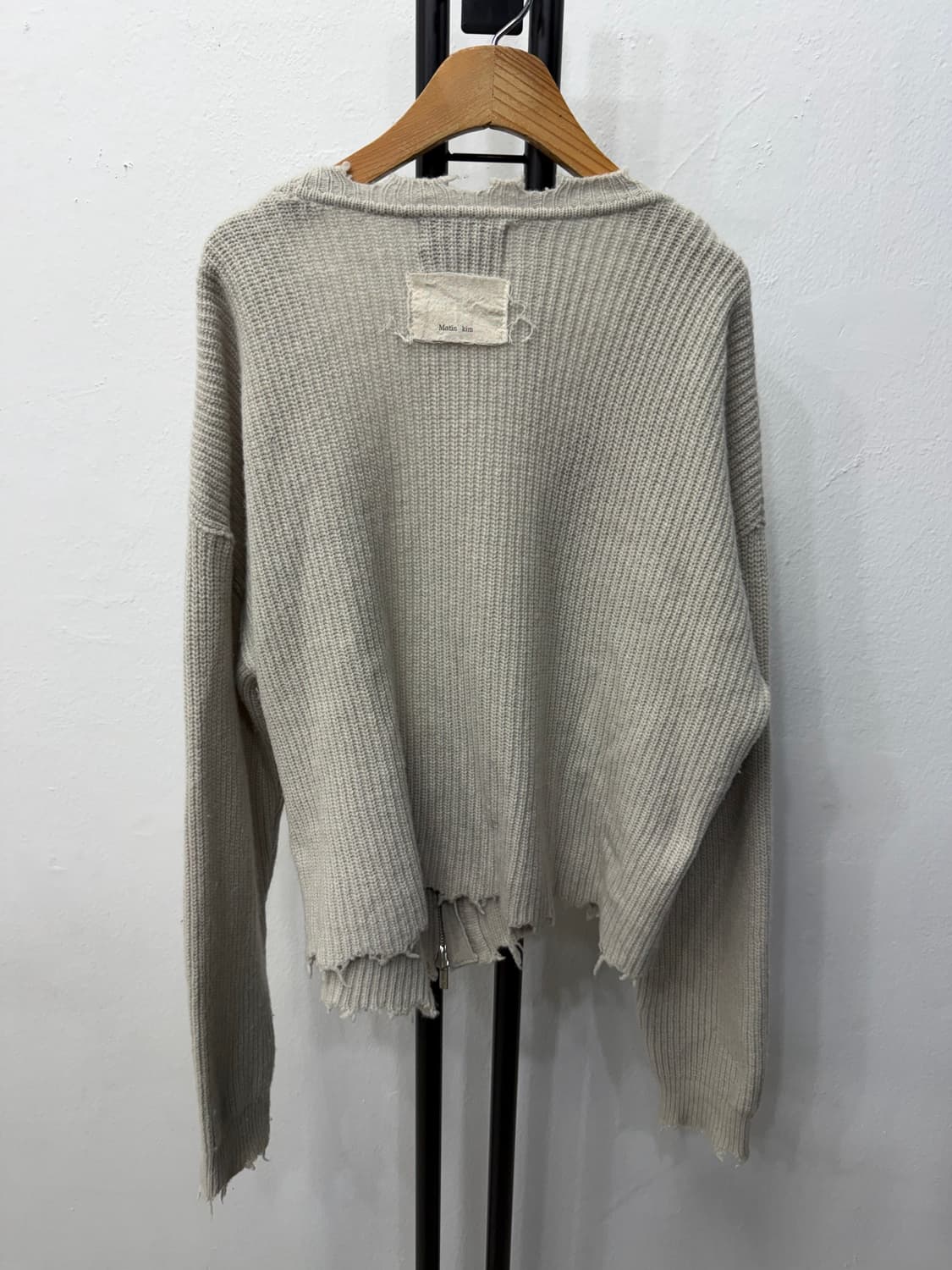 정품) 마뗑킴 크롭 니트 집업 가디건 F 상품이미지4