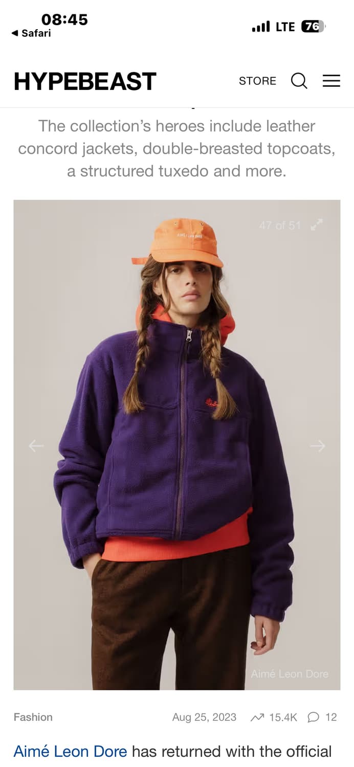 Aime leon dore 에임레온도르 후리스 집업 브라운 상품이미지1