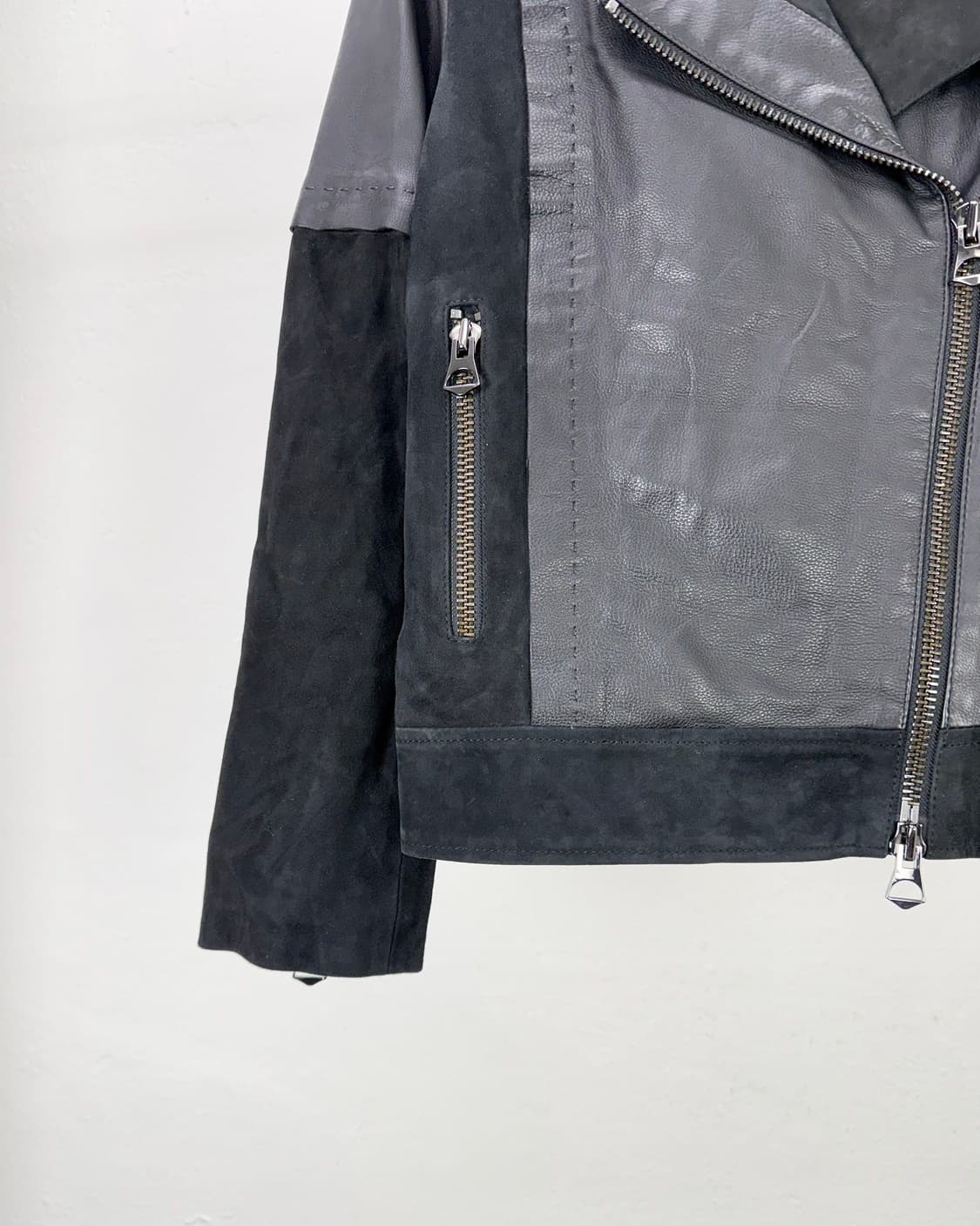 아르마니 익스체인지 먼스 레더 트리미 라이더 자켓 상품이미지4