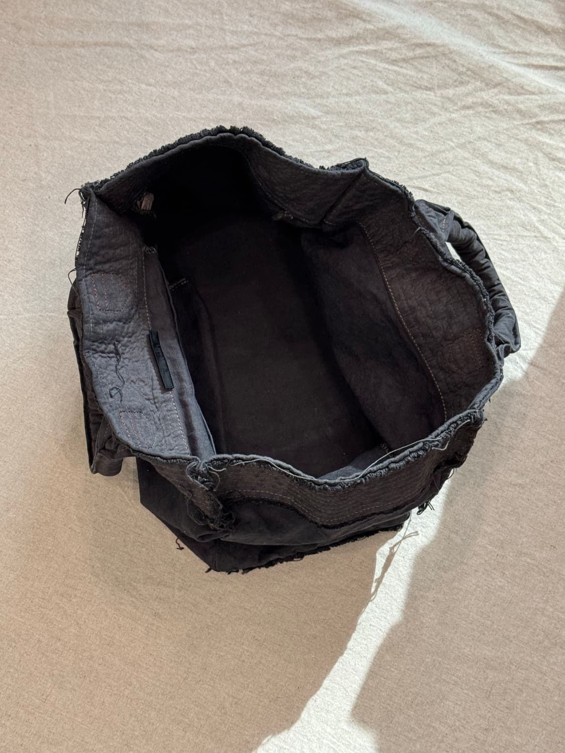 꼼데가르송 코튼 raw cut 토트백 상품이미지4