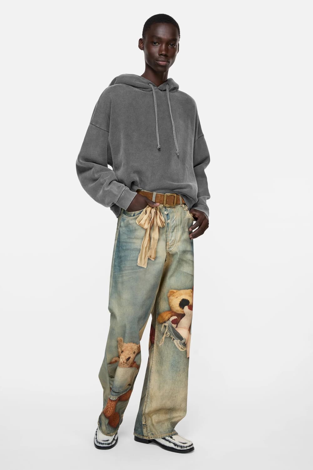 Acne Studios 로고 플리스 후디 상품이미지2