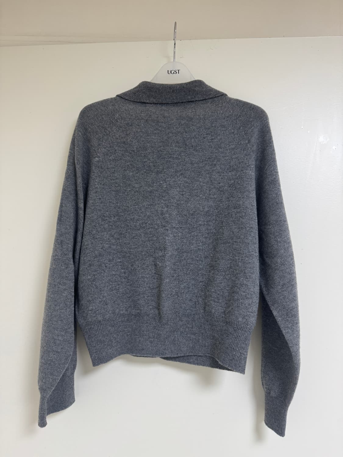 킨더살몬 cashmere Cardigan Melange-Grey 상품이미지3