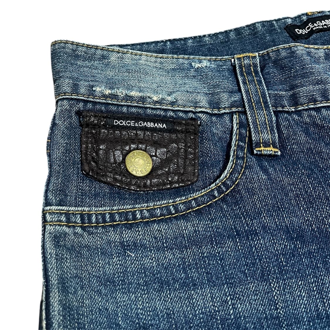 Dolce & Gabbana [14Classic]크로코 패치 데미지 데님 상품이미지3