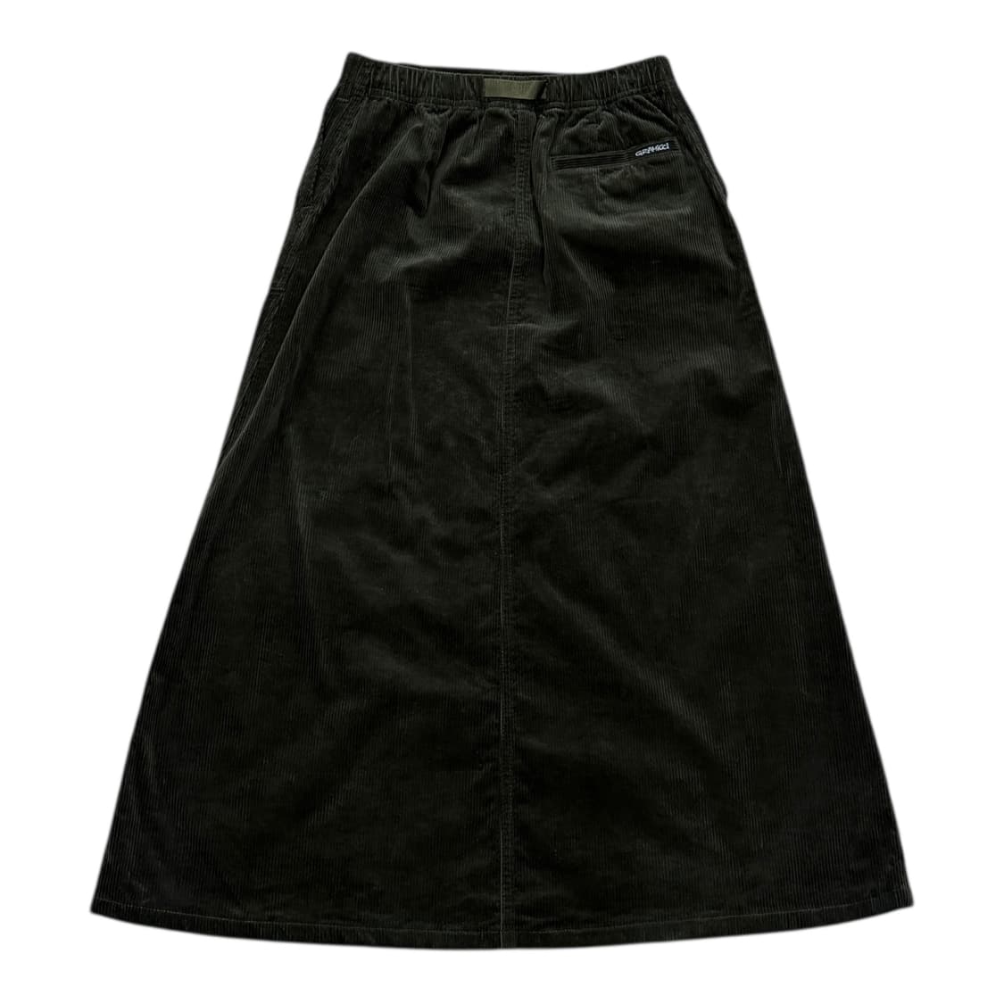 그라미치 코듀로이 벨트 롱 스커트 치마 카키 M 상품이미지3