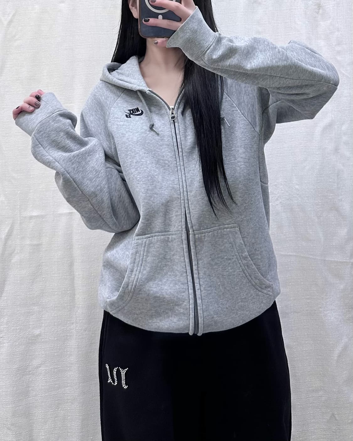 나이키 그레이 후드집업 상품이미지1