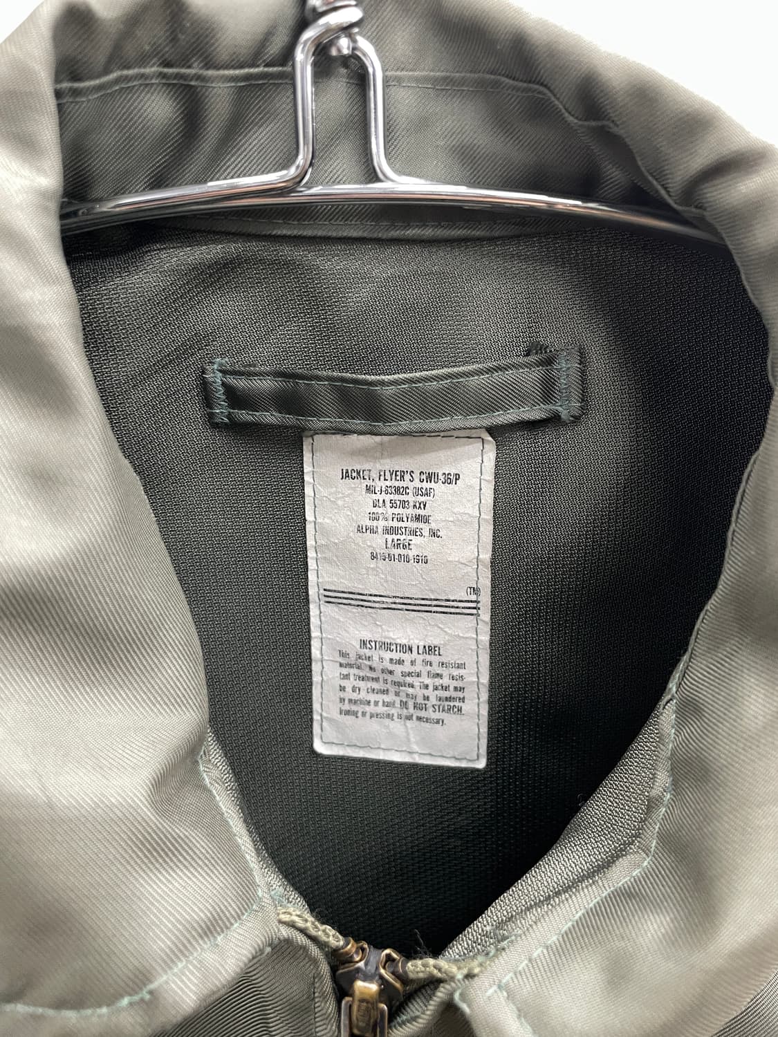 오리지널 알파인더스트리 cwu-36p 플라이트자켓 상품이미지5