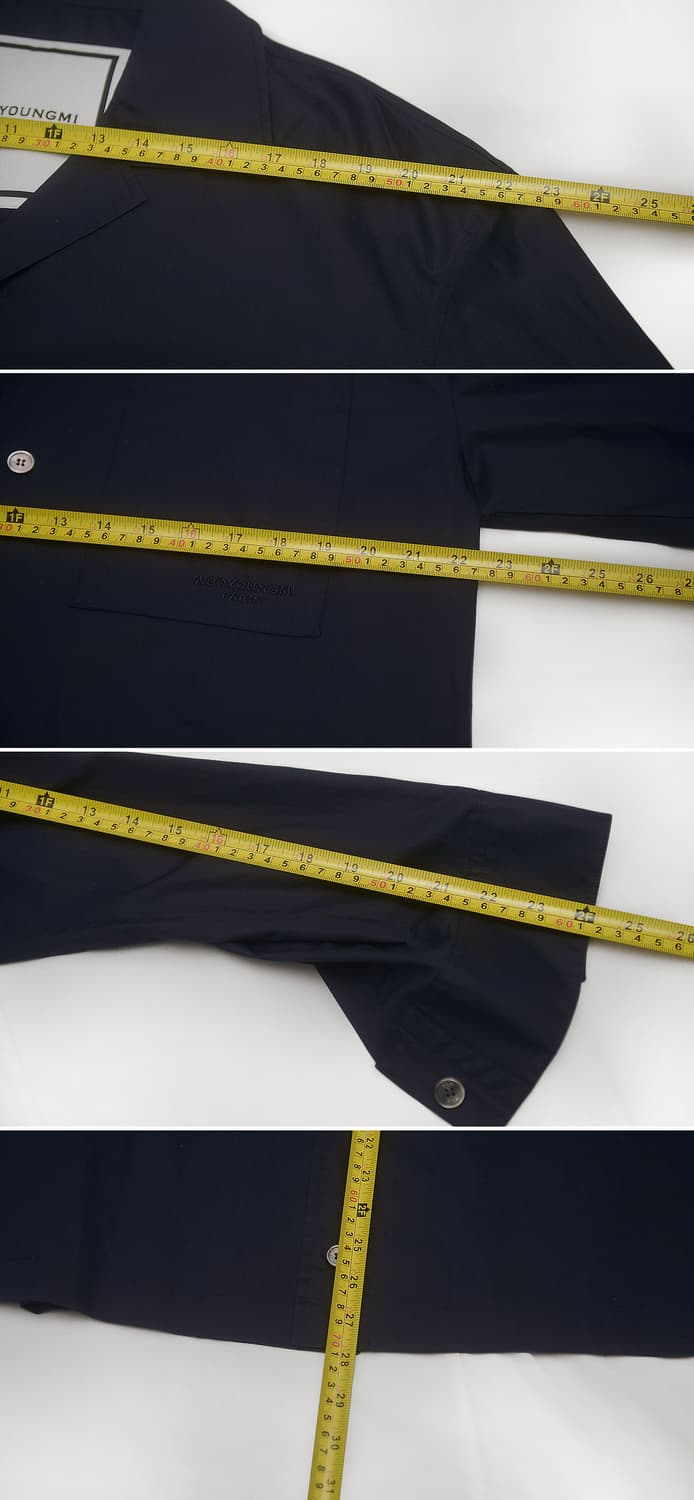 우영미 네이비 오픈카라 롱슬리브 긴팔 셔츠 (46 / 100+) 상품이미지10