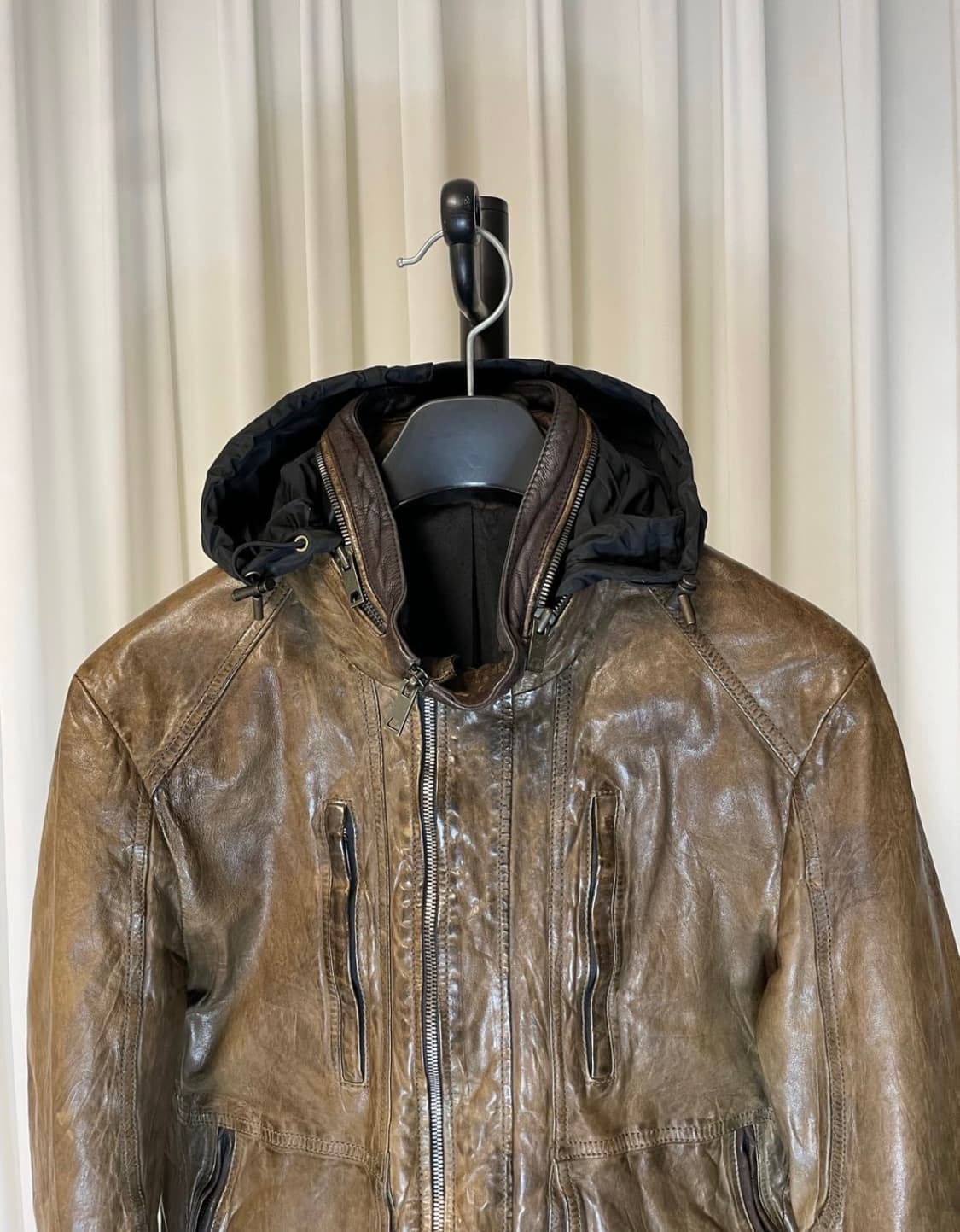 솔리드 옴므 올드 램스킨 레더 자켓 상품이미지3