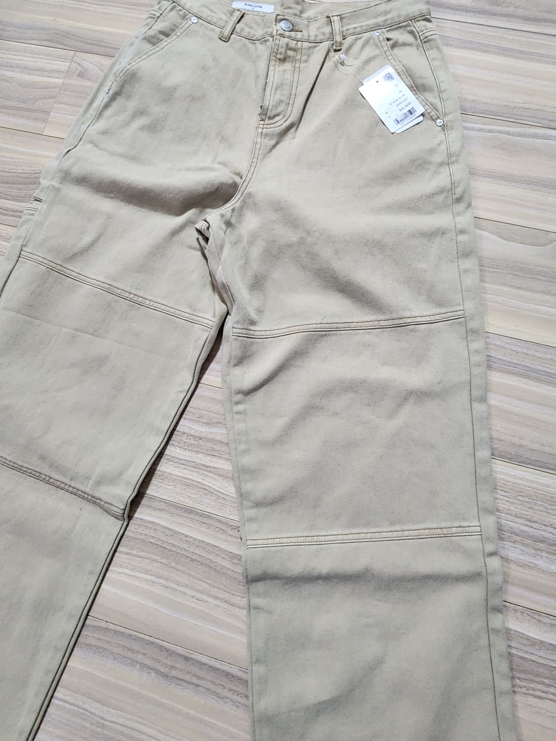 에잇세컨즈가먼트다잉팬츠바지베이지 상품이미지2