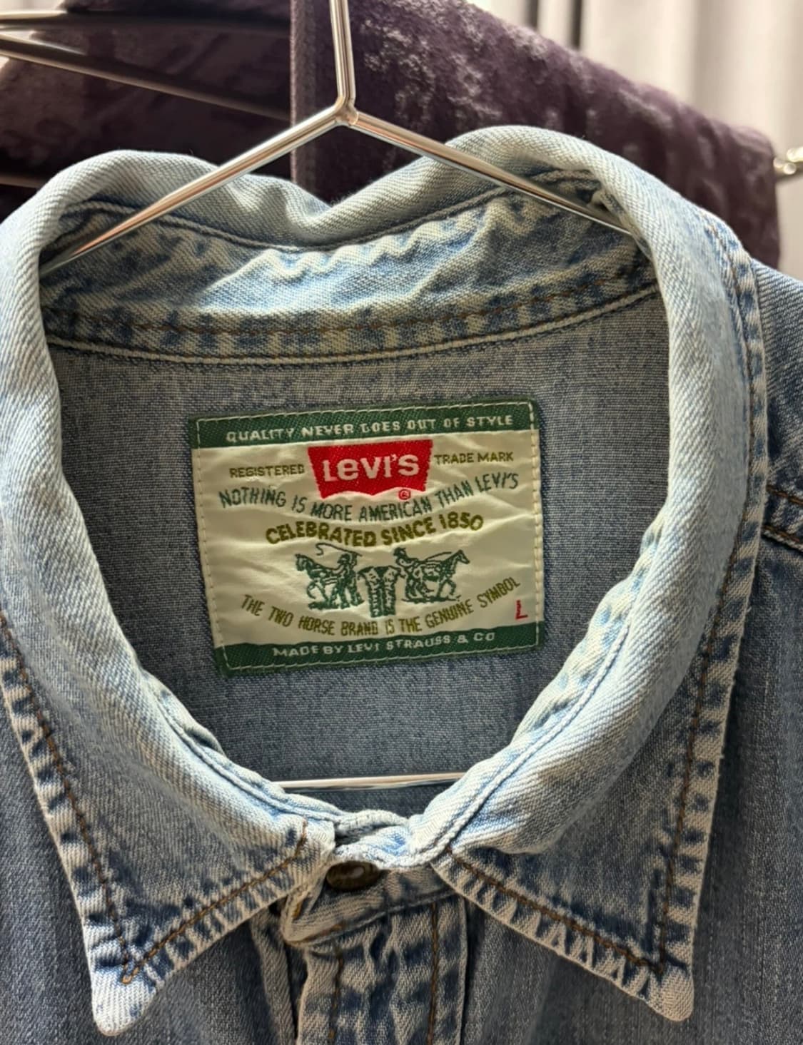 리바이스 웨스턴 데님 셔츠 상품이미지2