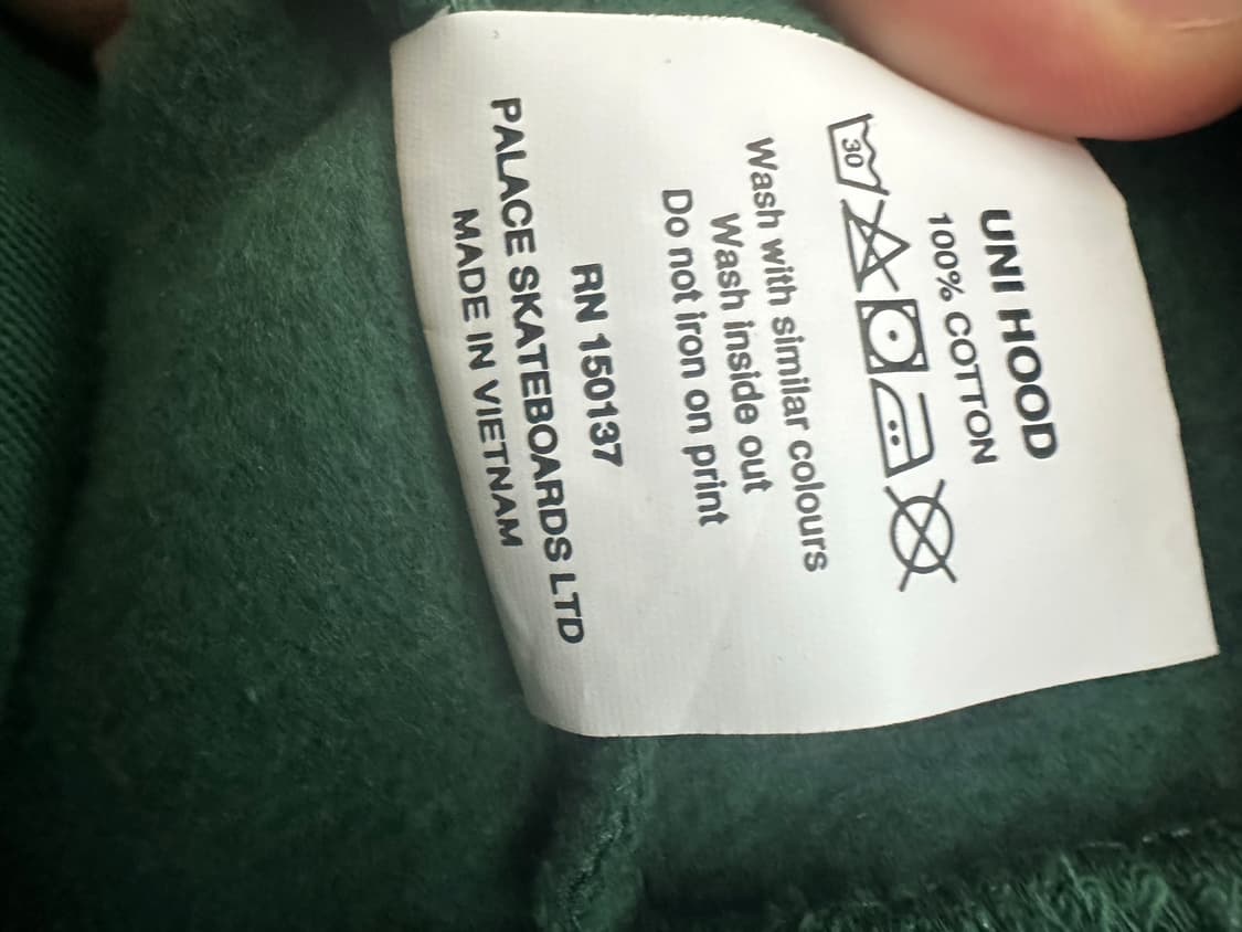 Palace 팔라스 22FW 유니 후드 그린 L사이즈 상품이미지6