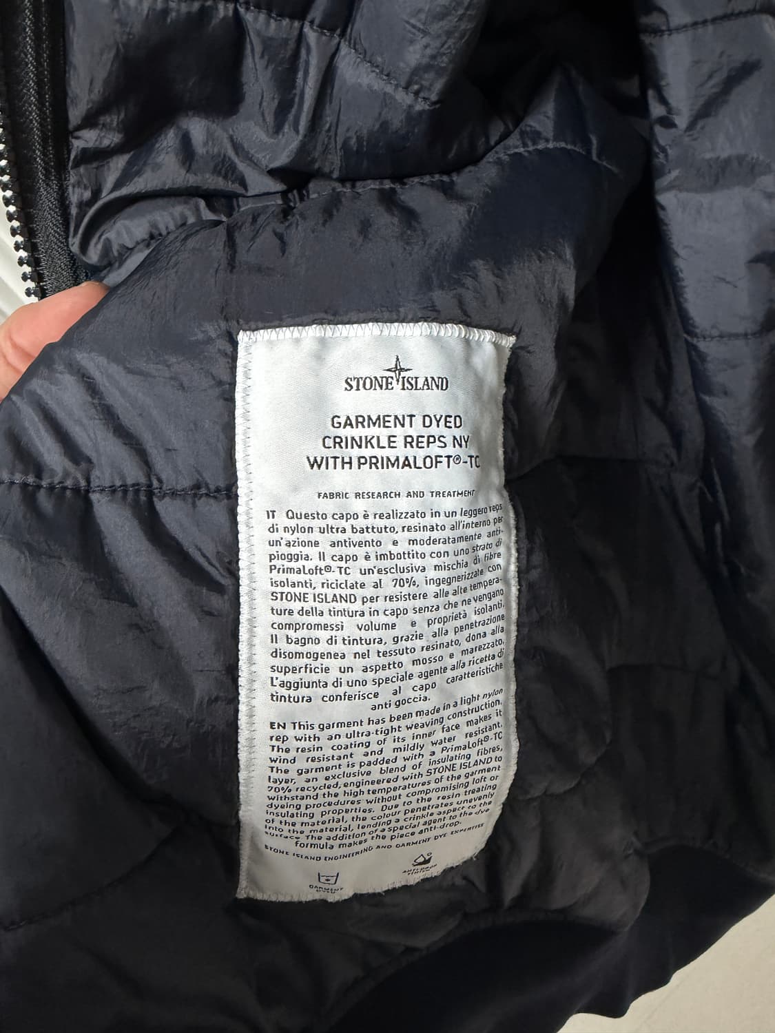 [ L ] 스톤아일랜드 크링클랩스 프리마로프트 경량패딩 상품이미지4