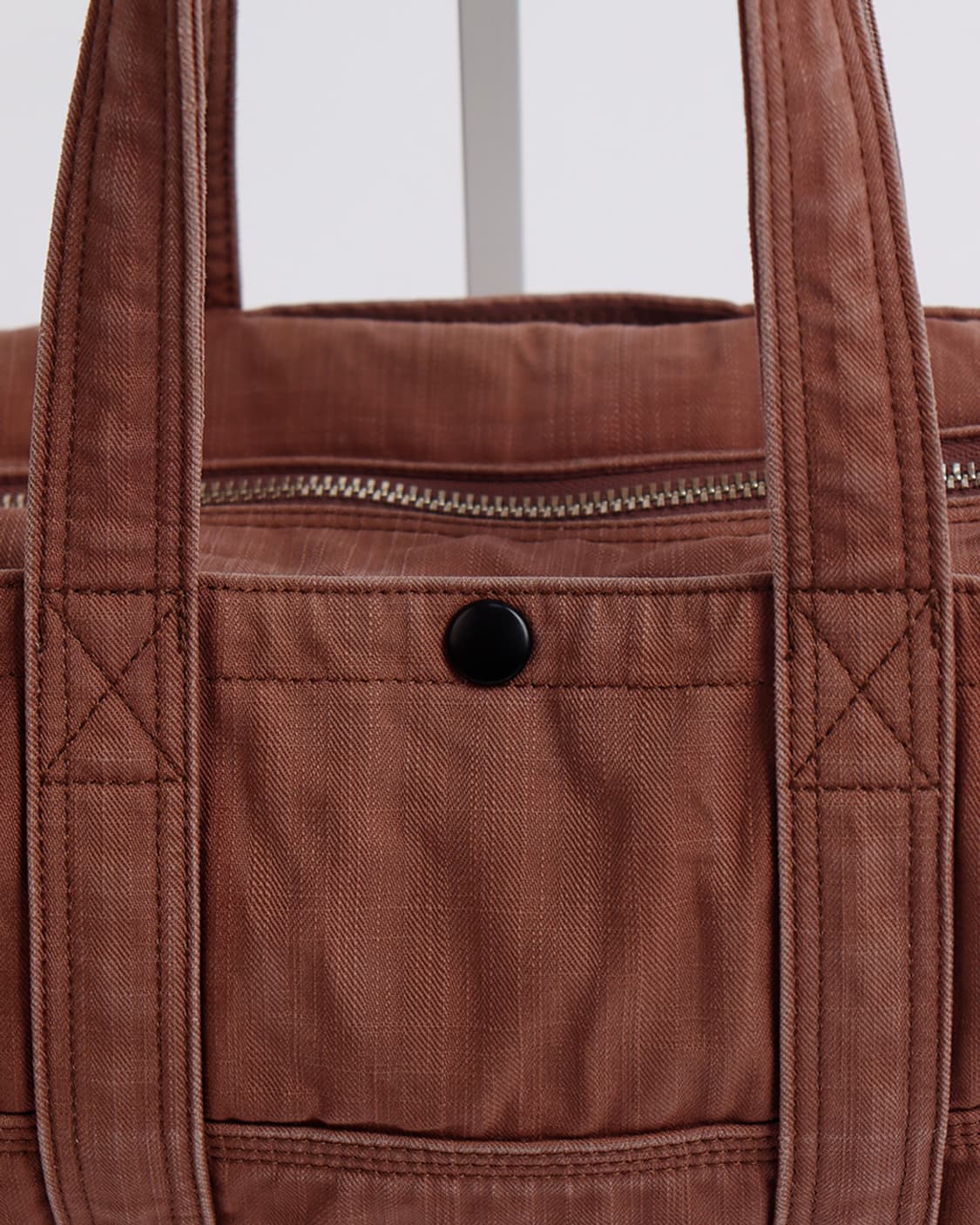 [PORTER] 브릭 브라운 코튼 보스턴 토트백 상품이미지5