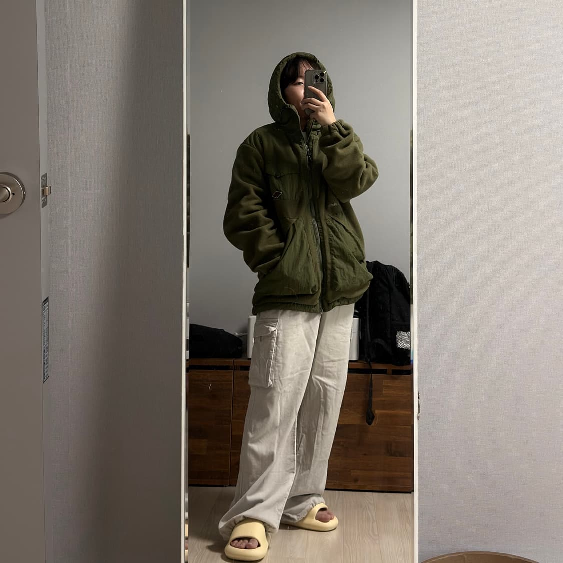 오션퍼시픽 후리스 점퍼 카키 상품이미지2