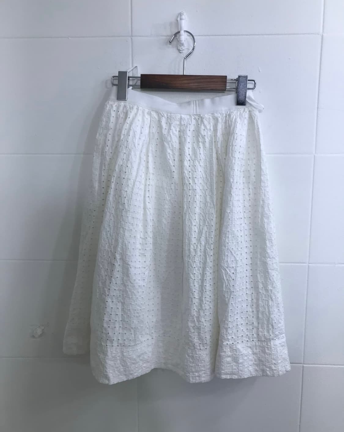 일본 빈티지 펑크 코디 세트 레이어드 나시 슬리브 펀칭 스커트 상품이미지5