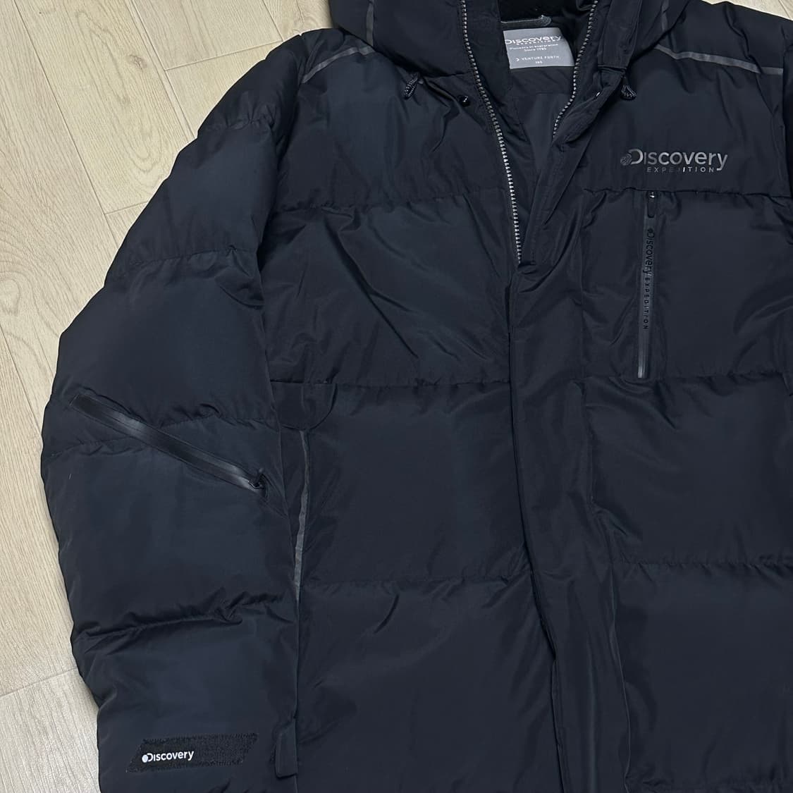 디스커버리 블랙 롱패딩 상품이미지5